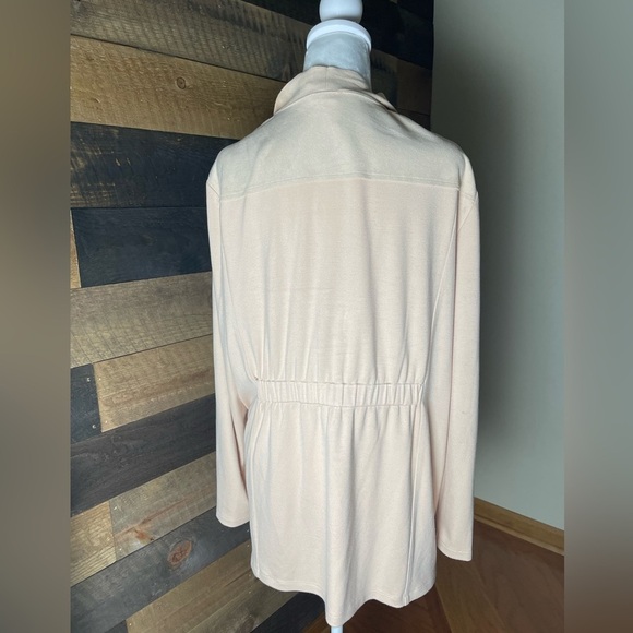 Chico’s Faux Suede Peach Double-Face Duster Cardigan Size XL - Picture 4 of 12